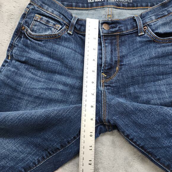 Old Navy Jeans Womesn 6 Blue Dark Wash Curvy Mid Rise Skinny Ankle Stretch Denim - Picture 9 of 12